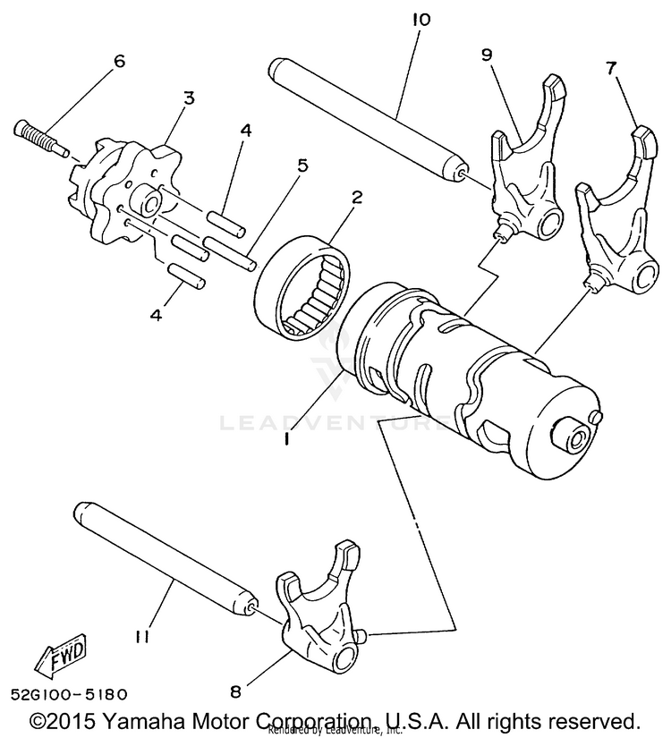 Shift Cam Fork Schematic