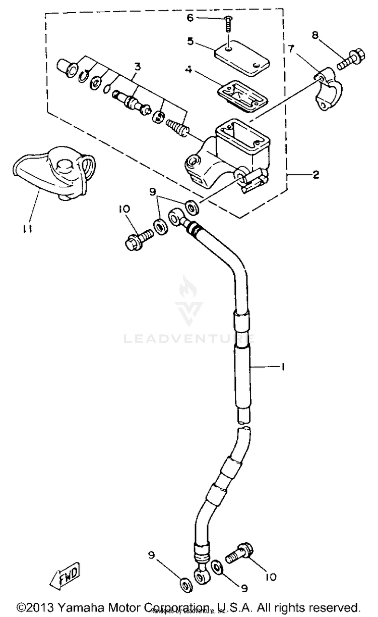 Front Master Cylinder Schematic