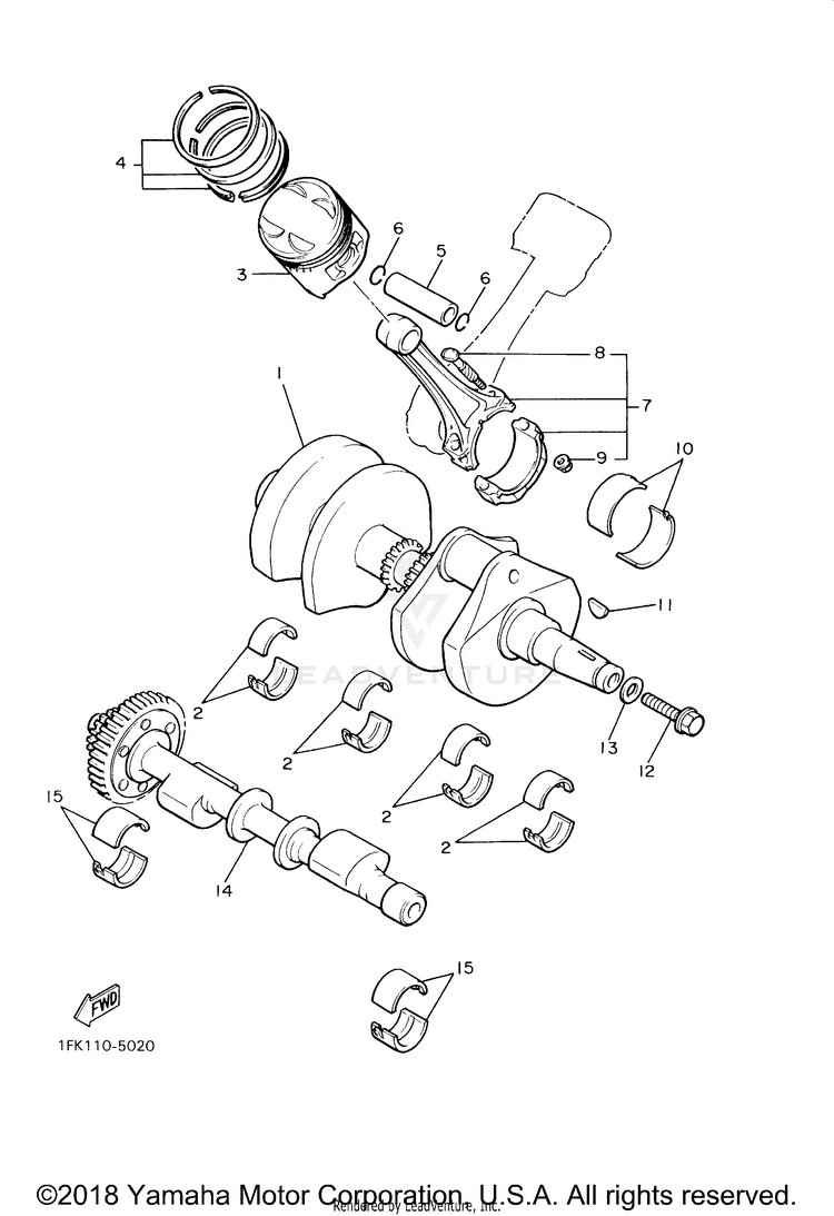 Crankshaft Piston Schematic