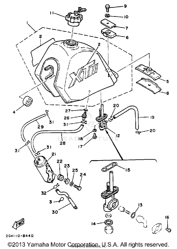 Fuel Tank (California Model Only) Schematic