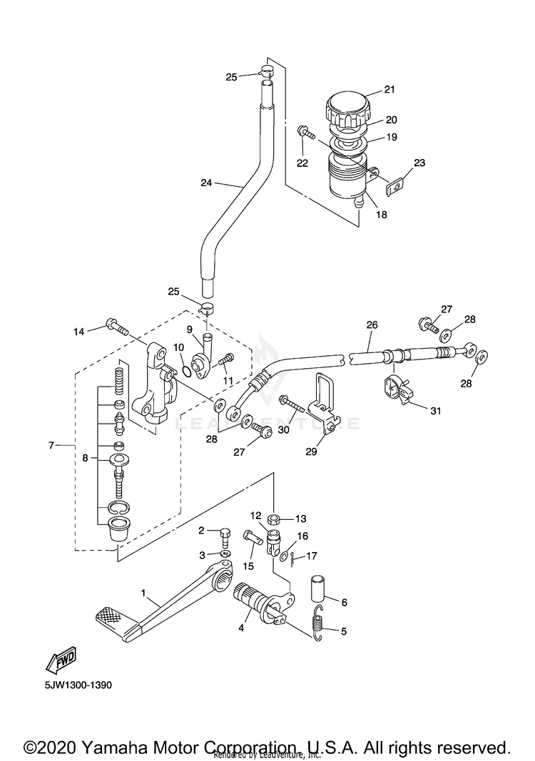 Rear Master Cylinder Schematic