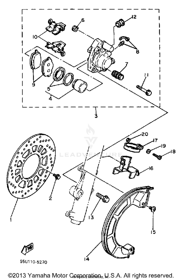 Front Brake Caliper Schematic