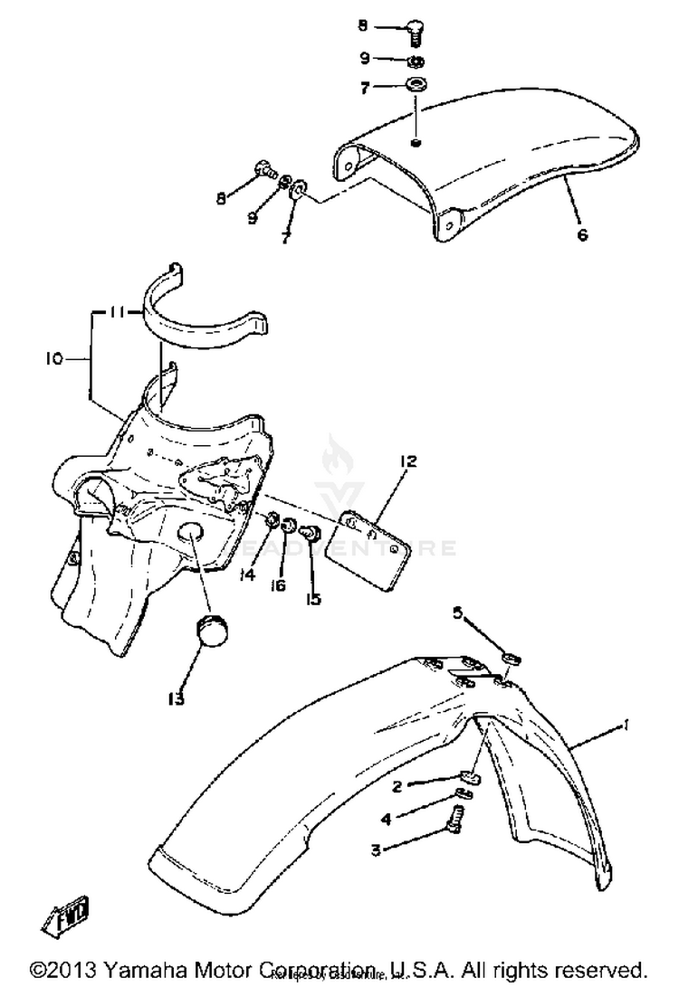 Front Fender-Rear Fender Schematic
