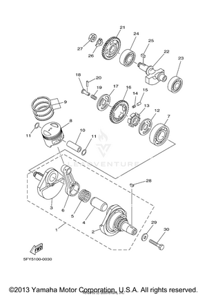 Crankshaft Piston Schematic