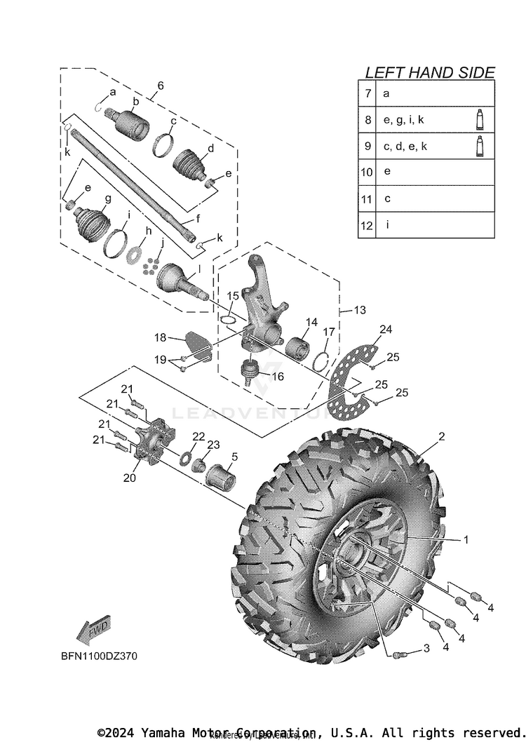 Front Wheel Schematic