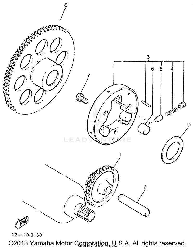 Stater Clutch Schematic