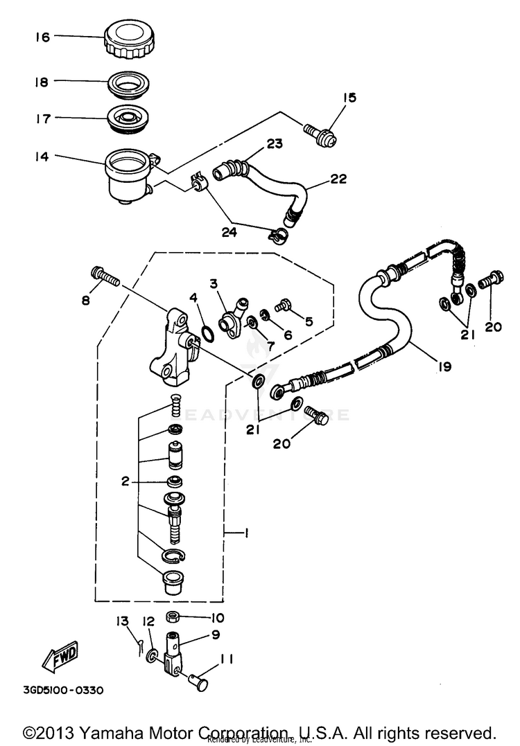 Rear Master Cylinder Schematic