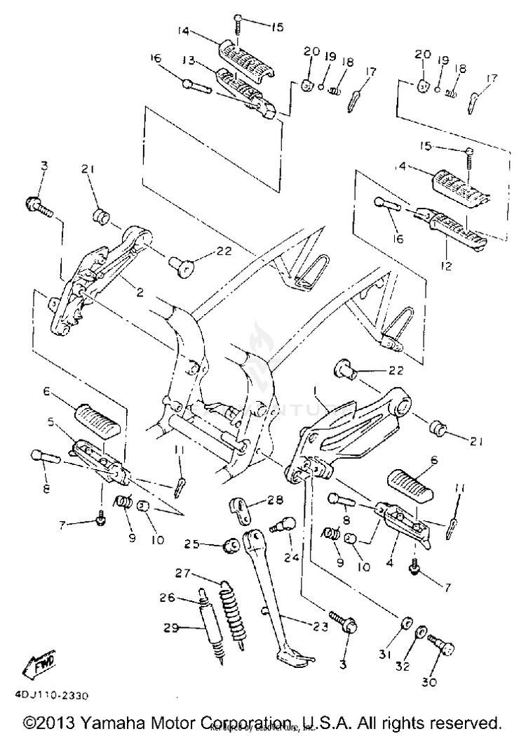 Stand Footrest Schematic
