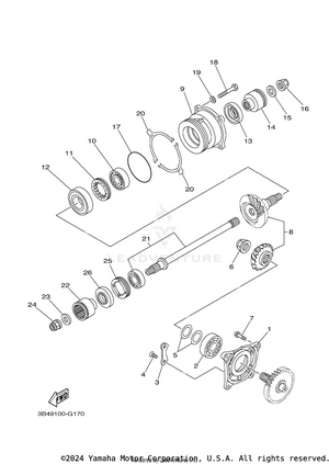 Middle Drive Gear Schematic