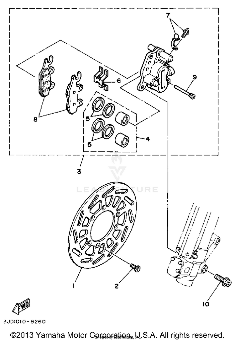 Front Brake Caliper Schematic