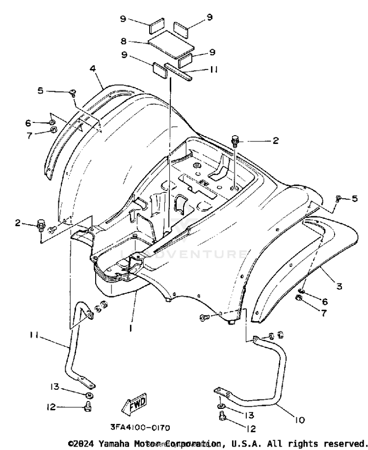 Rear Fender Schematic
