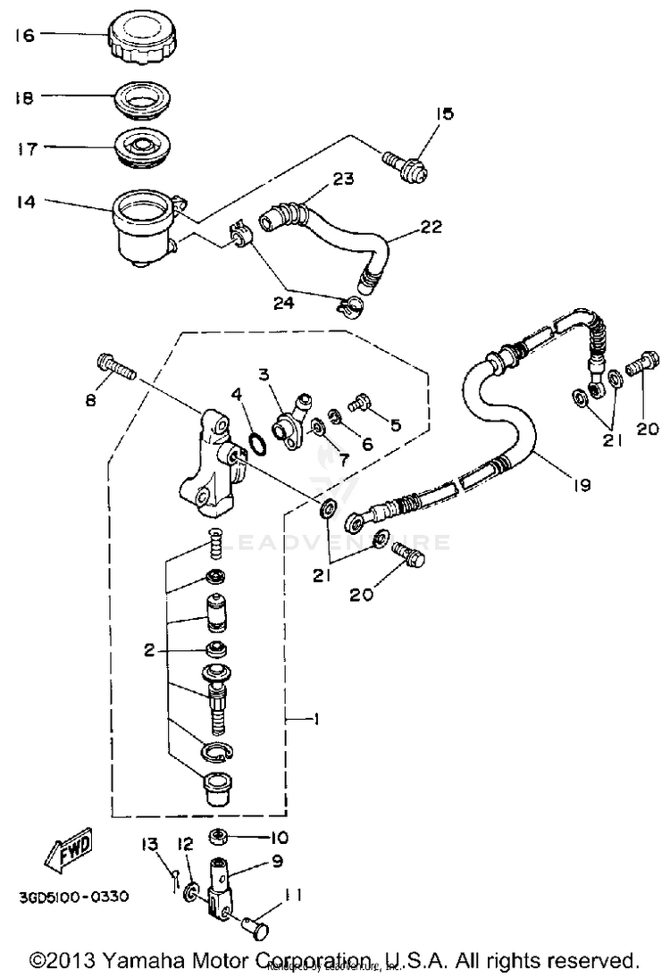 Rear Master Cylinder Schematic