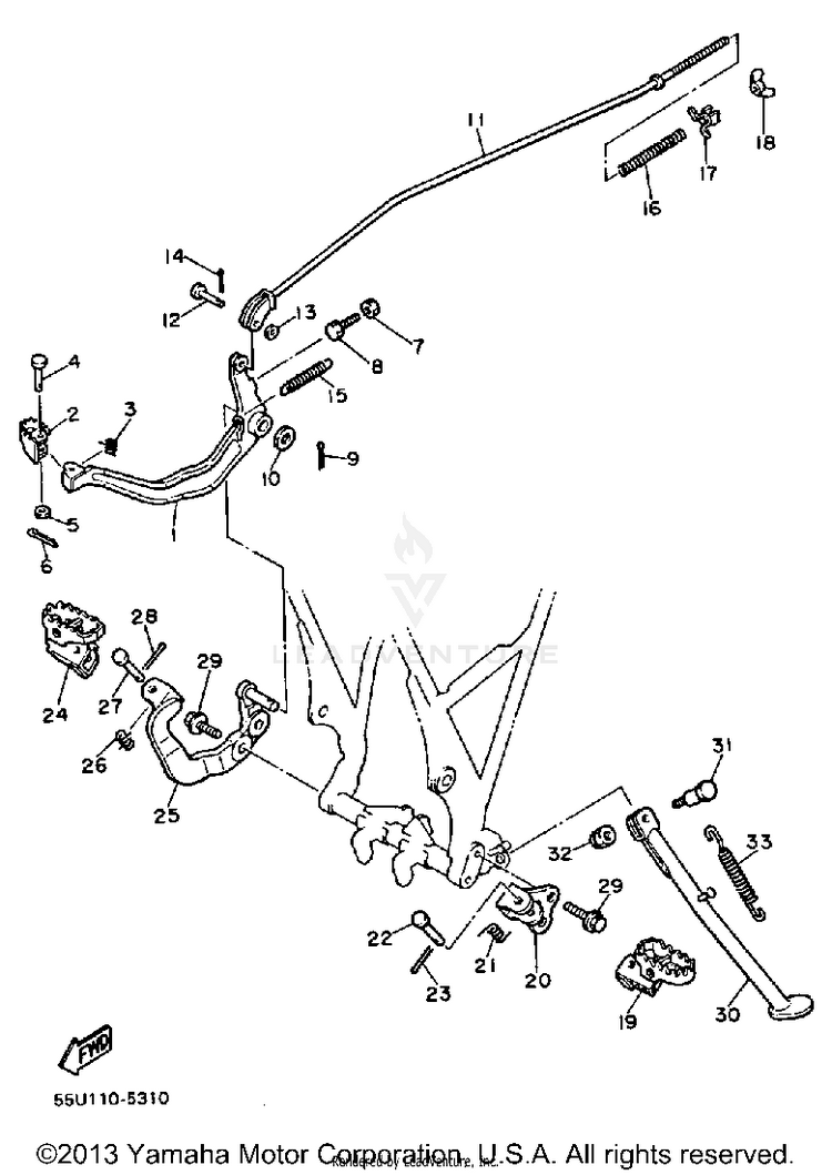 Stand-Footrest Schematic