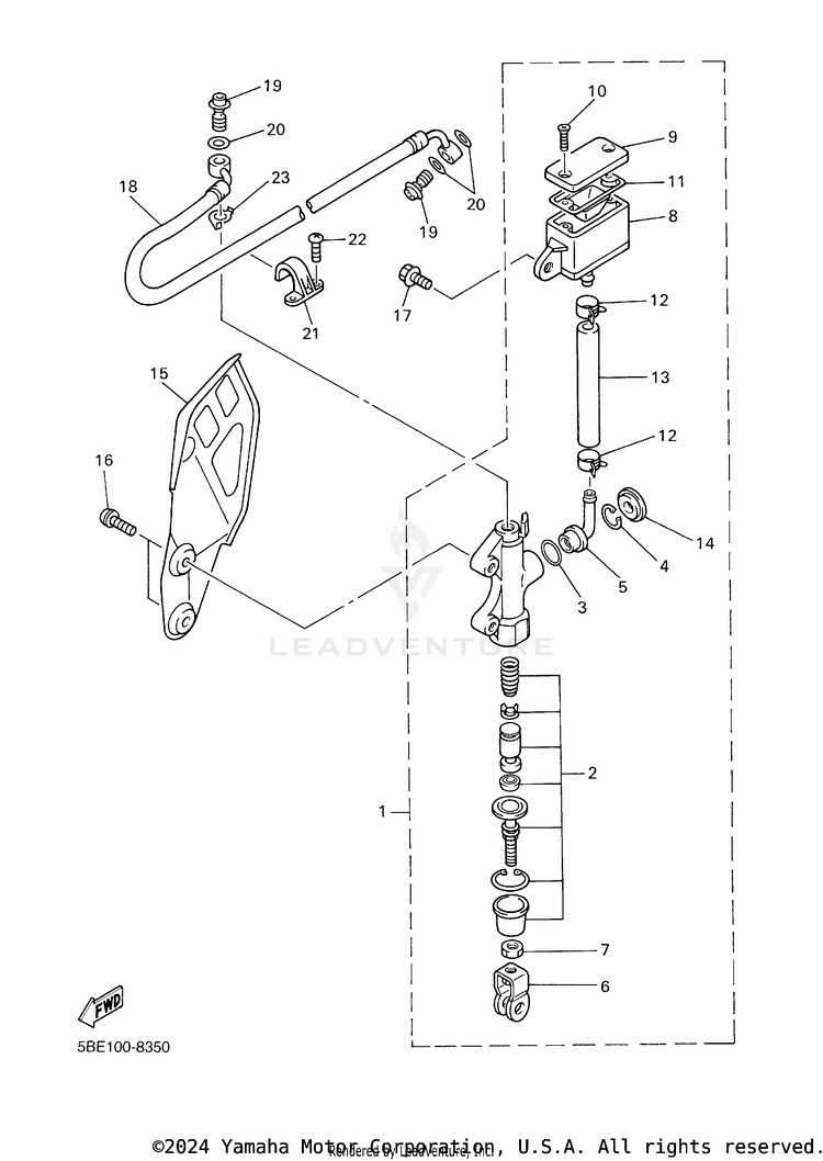 Rear Master Cylinder Schematic