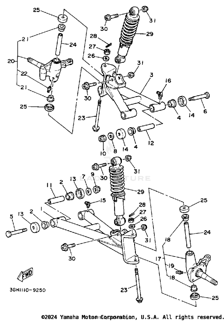 Front Suspension-Wheel Schematic