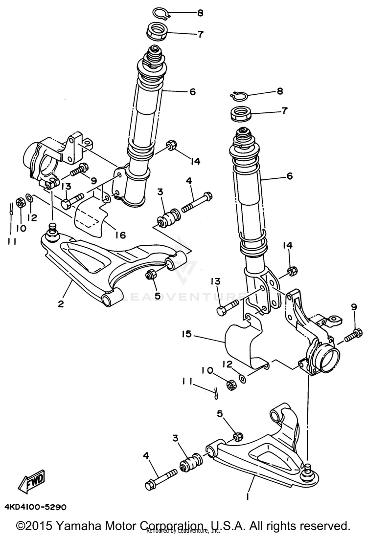 Front Suspension - Wheel Schematic
