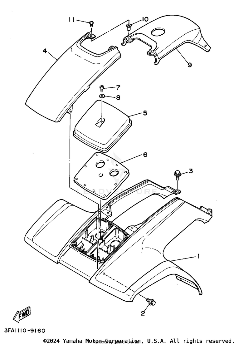 Front Fender Schematic