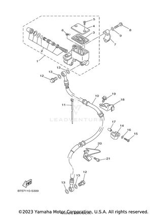Front Master Cylinder Schematic
