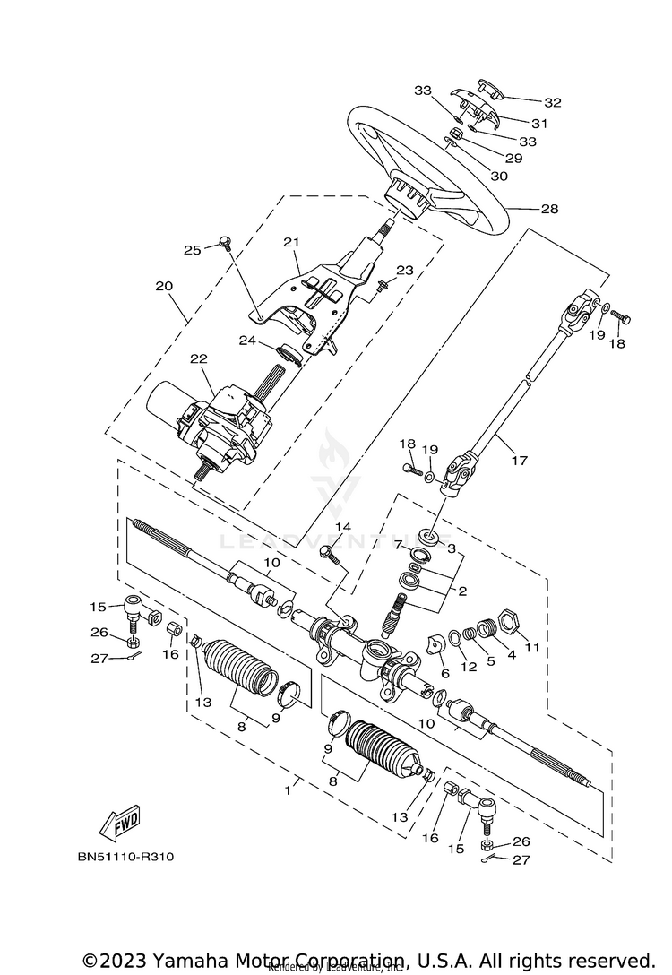 Steering VIKING EPS RANCH EDI - YXM70VPRJC - 2018 Schematic