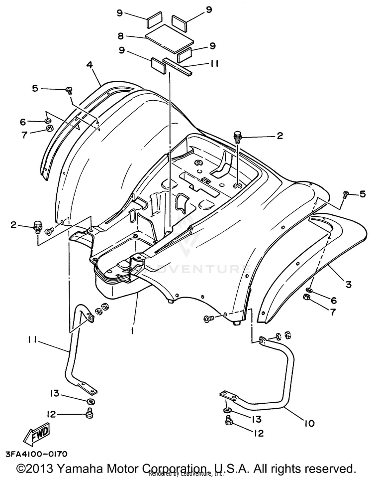 Rear Fender Schematic