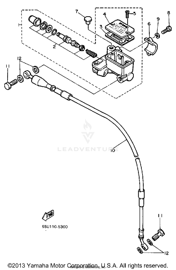 Front Master Cylinder Schematic