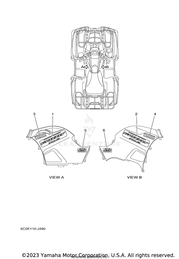 Graphics GRIZZLY 700 FI 4WD - YFM7FGZGR - 2010 Schematic