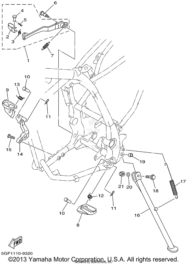 Stand Footrest Schematic