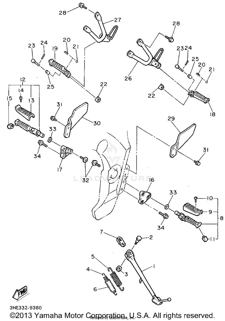 Stand Footrest Schematic