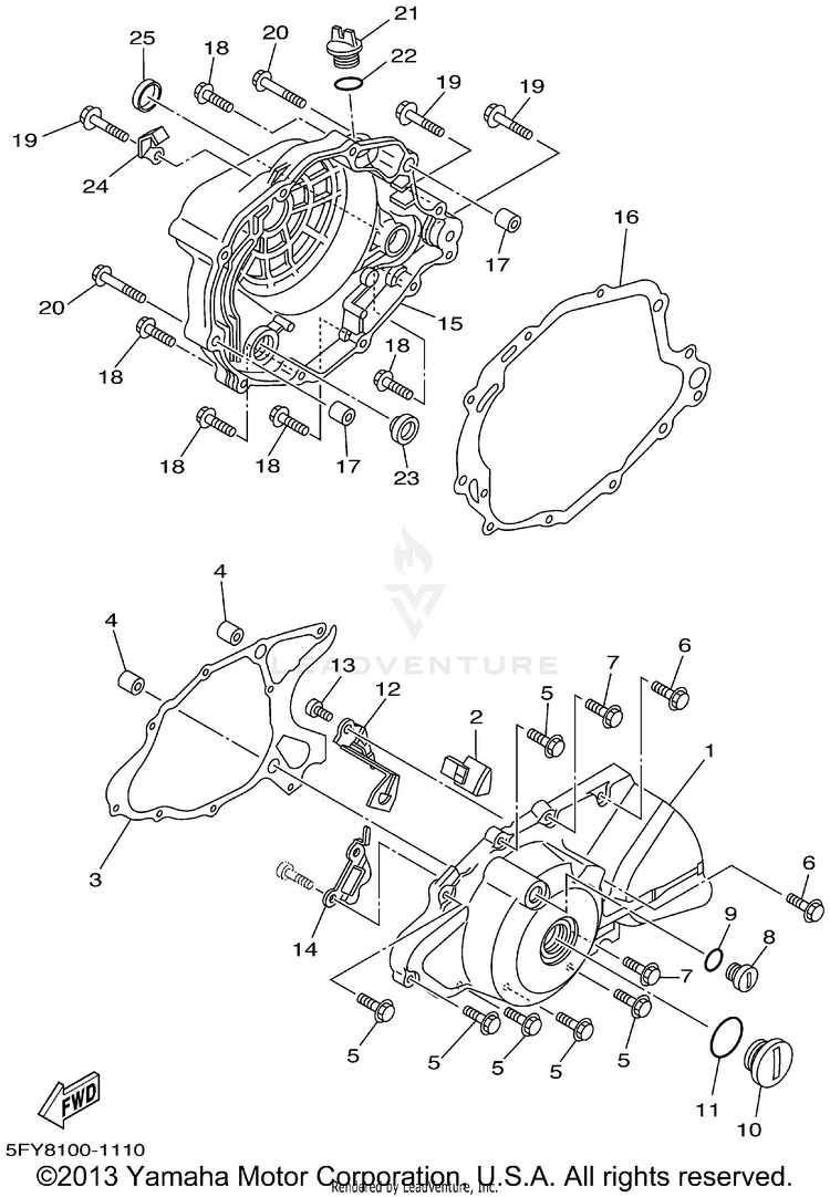 Crankcase Cover 1 Schematic