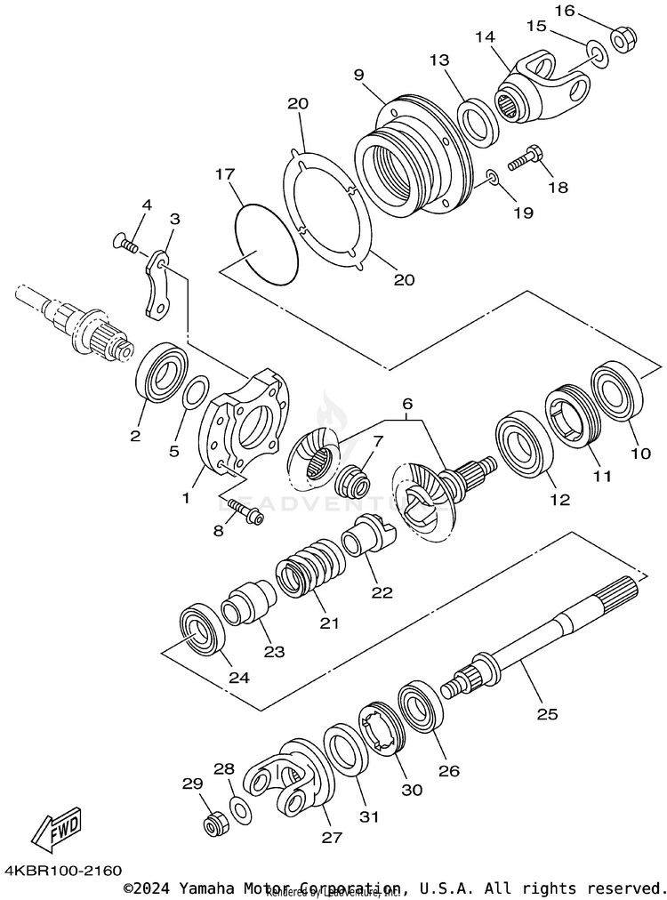 Middle Drive Gear Schematic