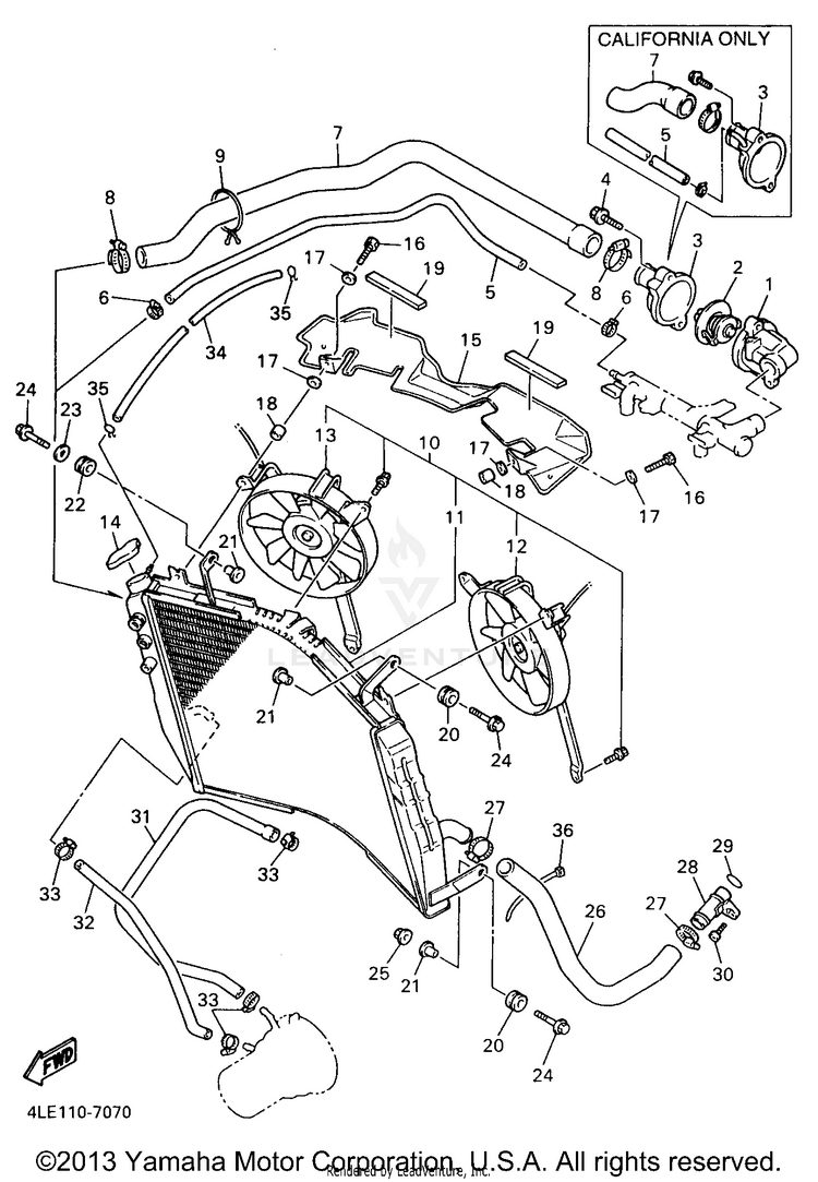 Radiator Hose Schematic