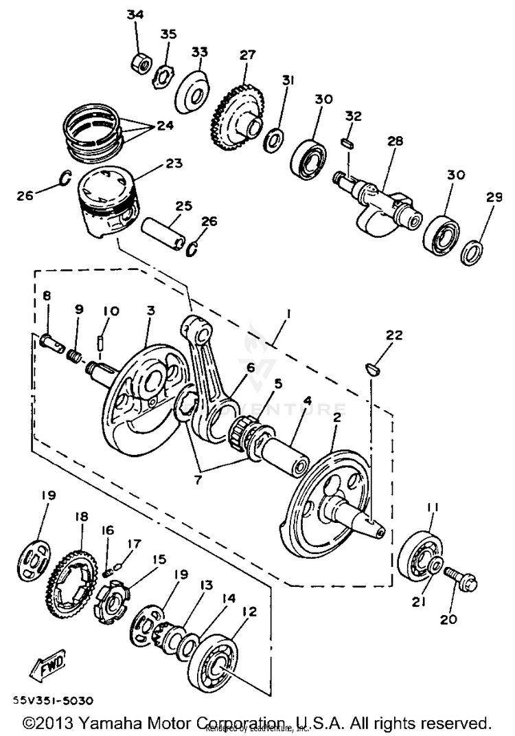 Crankchaft - Piston Schematic