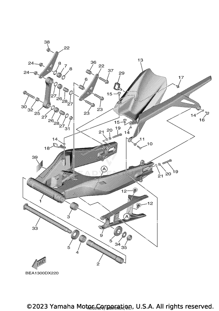 Rear Arm XSR900 - XSR900NCB - 2022 Schematic