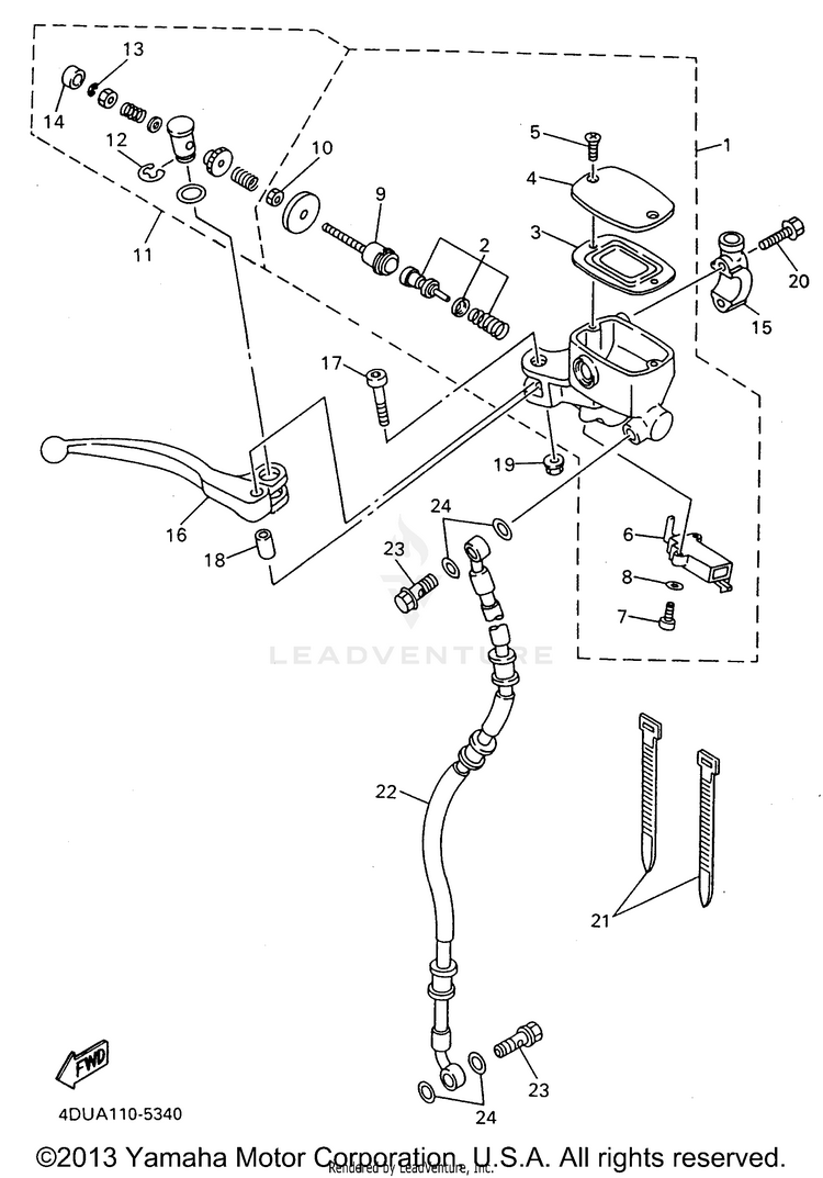 Front Master Cylinder Schematic