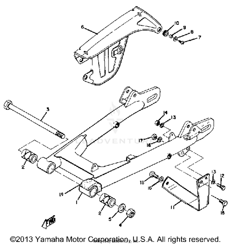 Rear Arm - Chain Case Schematic