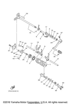 Shift Cam Fork Schematic