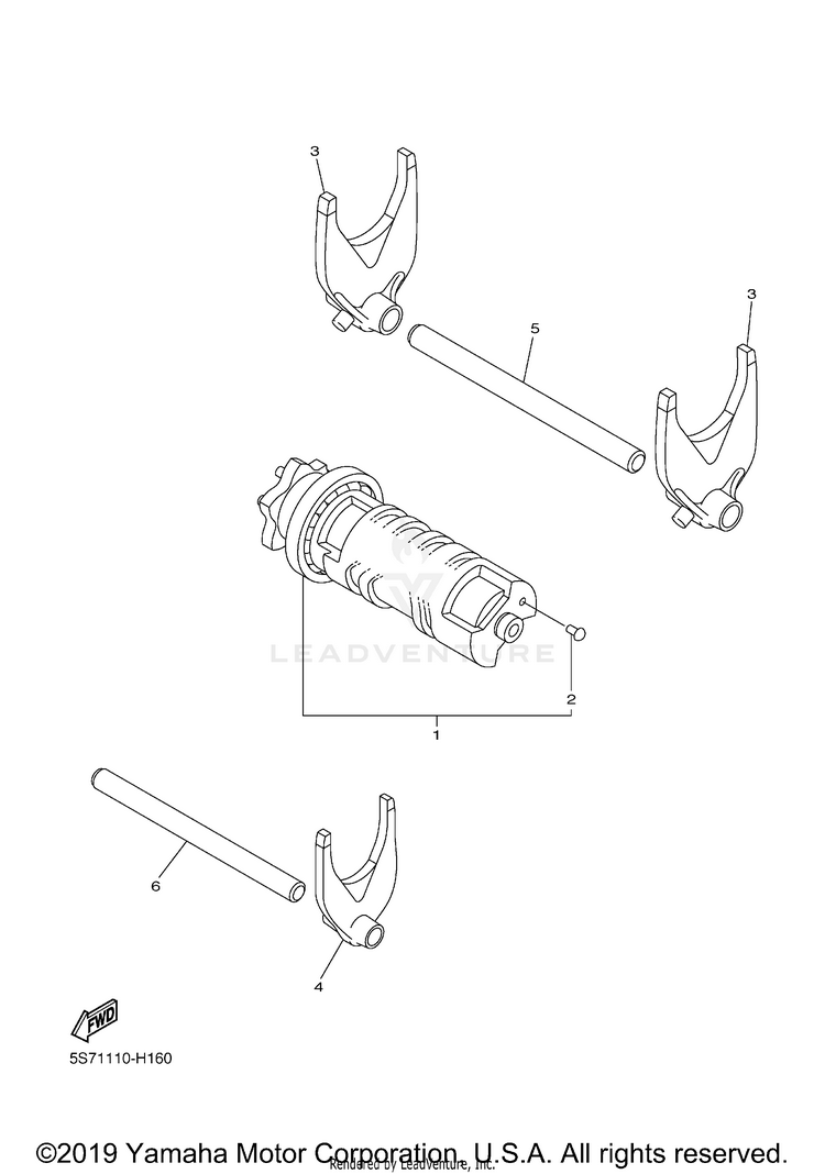 Shift Cam Fork Schematic
