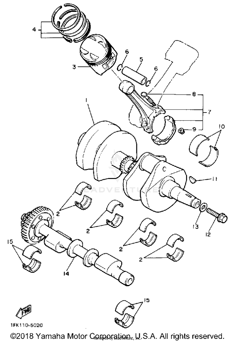 Crankshaft Piston Schematic