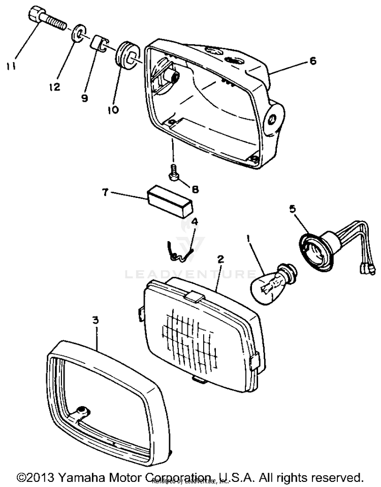 Headlight BLASTER - YFS200D - 1992 Schematic