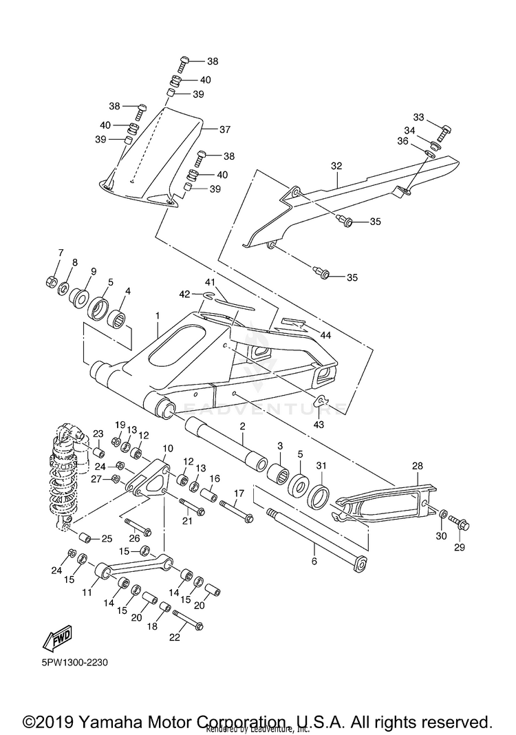 Rear Arm R1 - YZFR1RC - 2003 Schematic