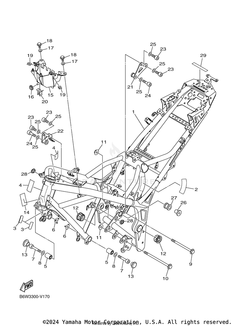 Frame MT-03 - MT03MB - 2021 Schematic