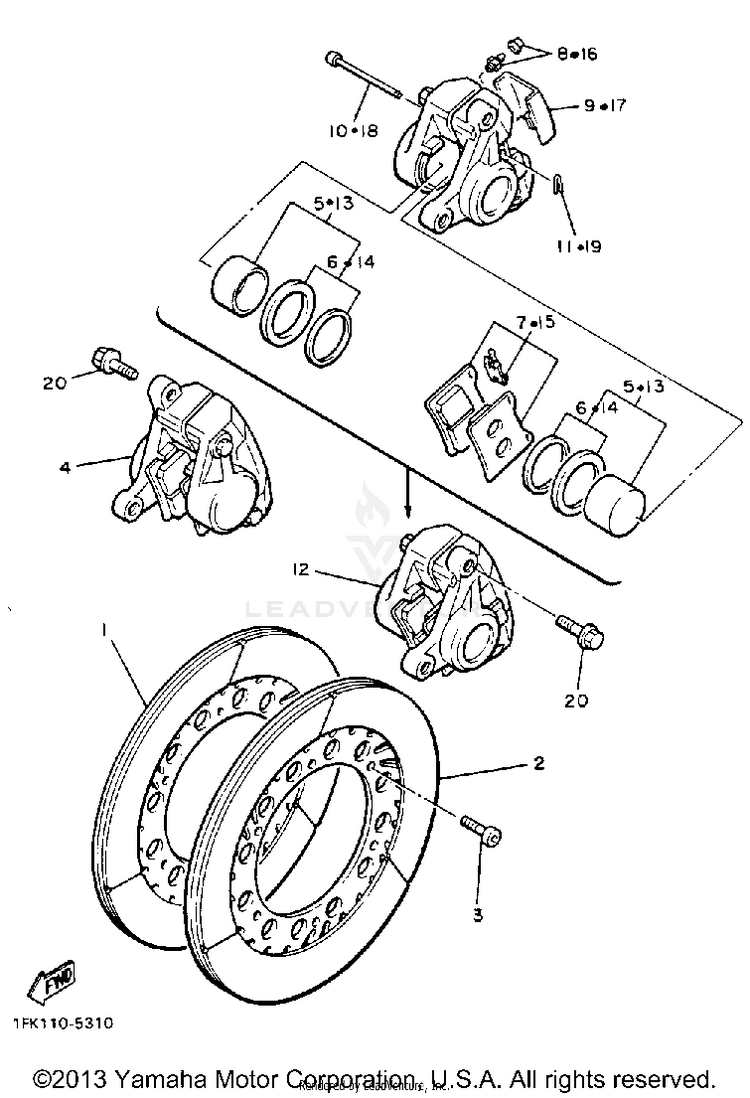 Front Brake Caliper Schematic