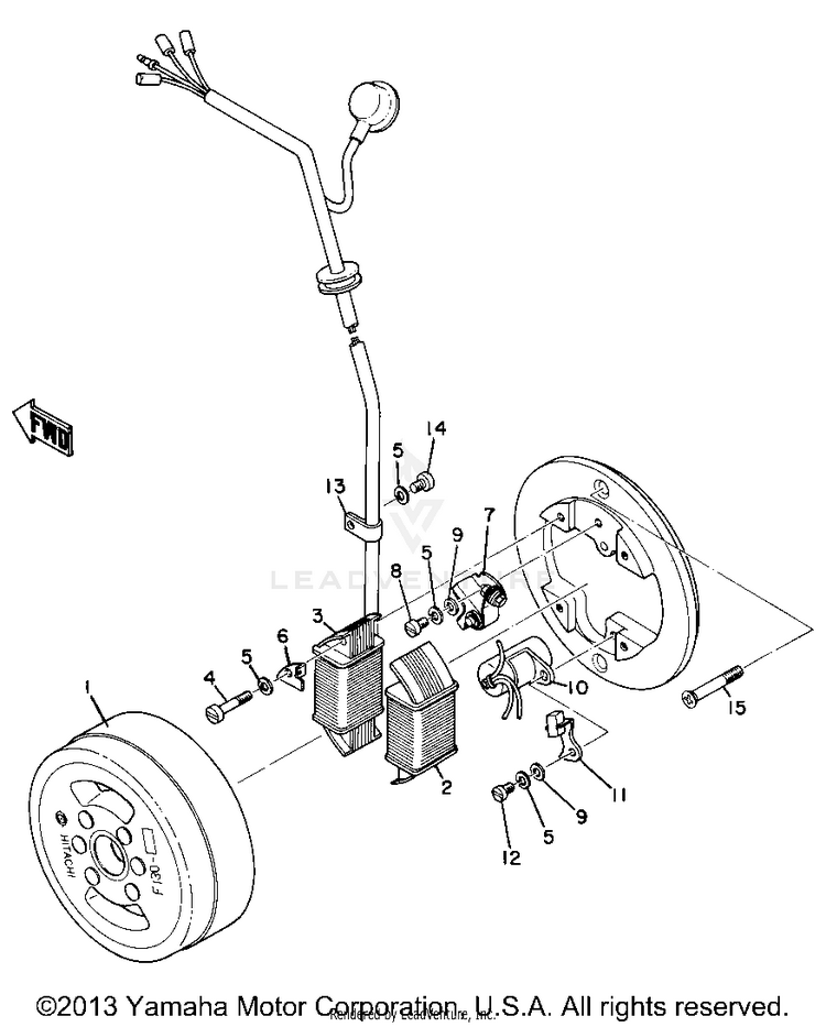 Flywheel Magneto (Ct1b&At1bmx) AT1B - 1970 Schematic