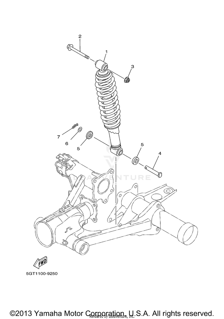 Rear Suspension GRIZZLY YFM600FHN GRIZZLY REALTREE HUNTER - YFM600FHN - 2001 Schematic