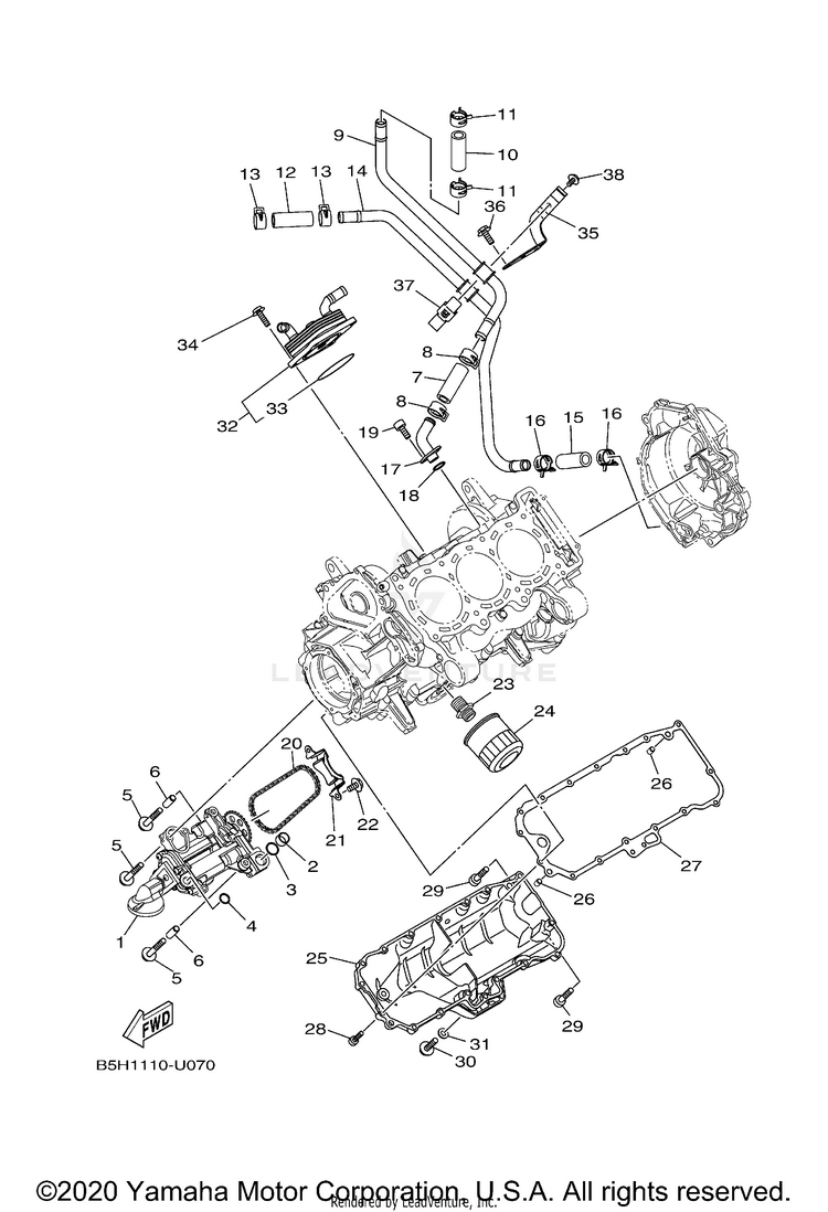 Oil Pump YXZ1000R SS SE CAL - YXZ10YCCMW - 2021 Schematic