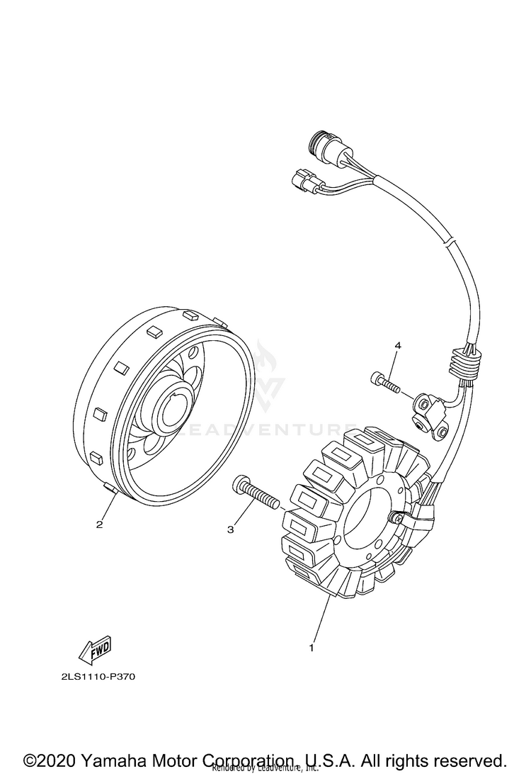 Generator RAPTOR 700R SE - YFM70RSSLM - 2020 Schematic