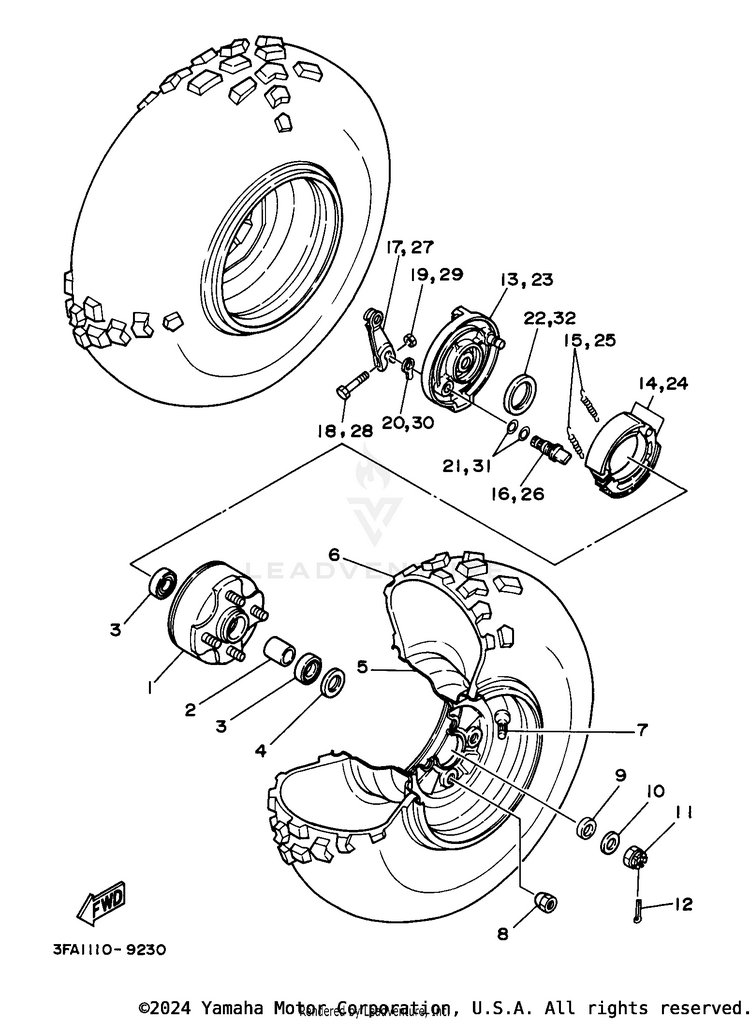 Front Wheel Schematic