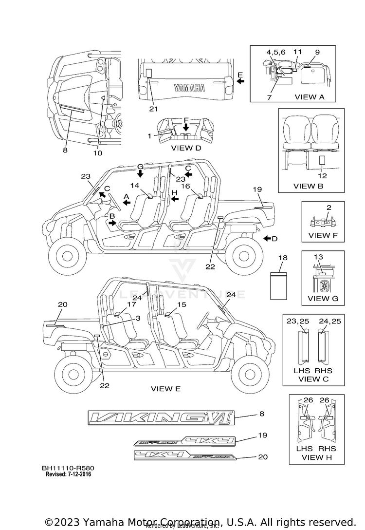 Emblem Label 1 VIKING VI - YXC70VDXGG - 2016 Schematic