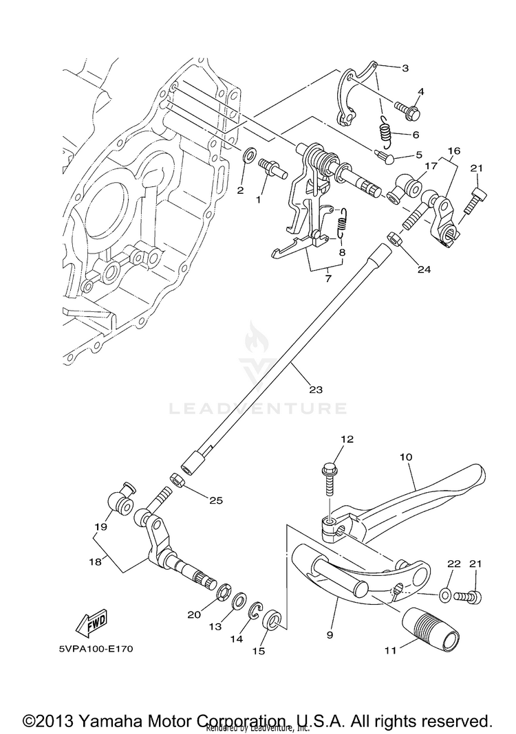 Shift Shaft ROAD STAR CAST CA - XV17AWVC - 2006 Schematic