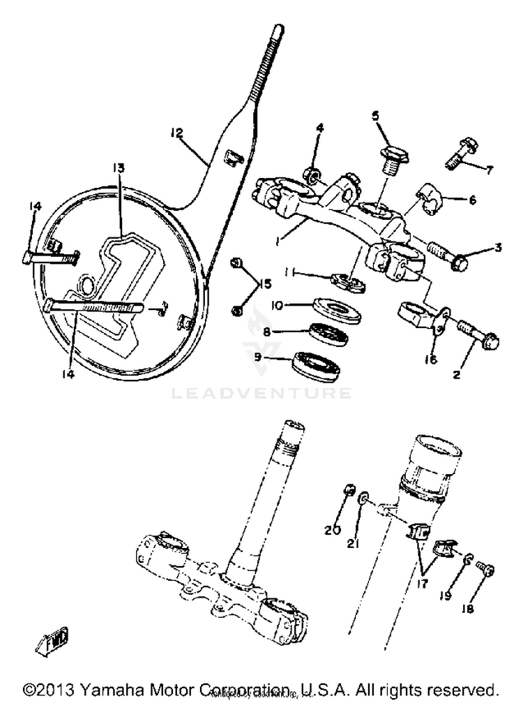 Steering Yz125g Schematic